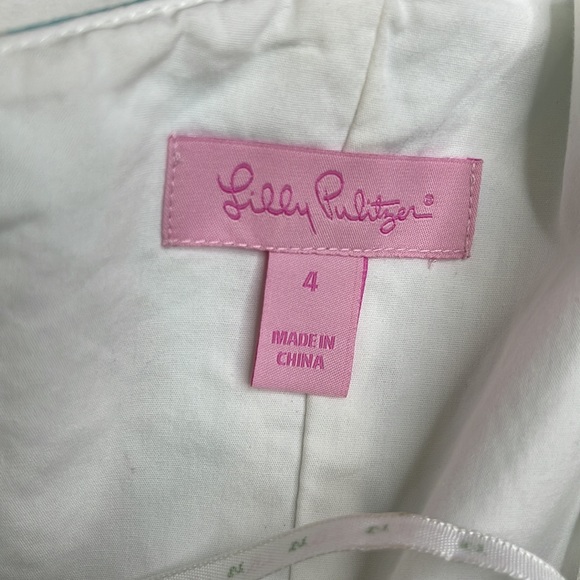 Lilly Pulitzer Resort White One Shoulder Dress Chiquita Bonita Size 4 - Picture 4 of 9